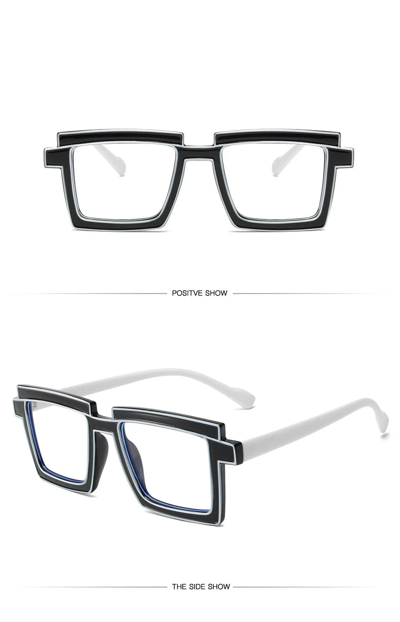 AMAZING Vintage style Square Eyeglasses New Cute Cartoon Style Blue Light Blocking Spectacles Ins Trendy Optical Computer Eyewear