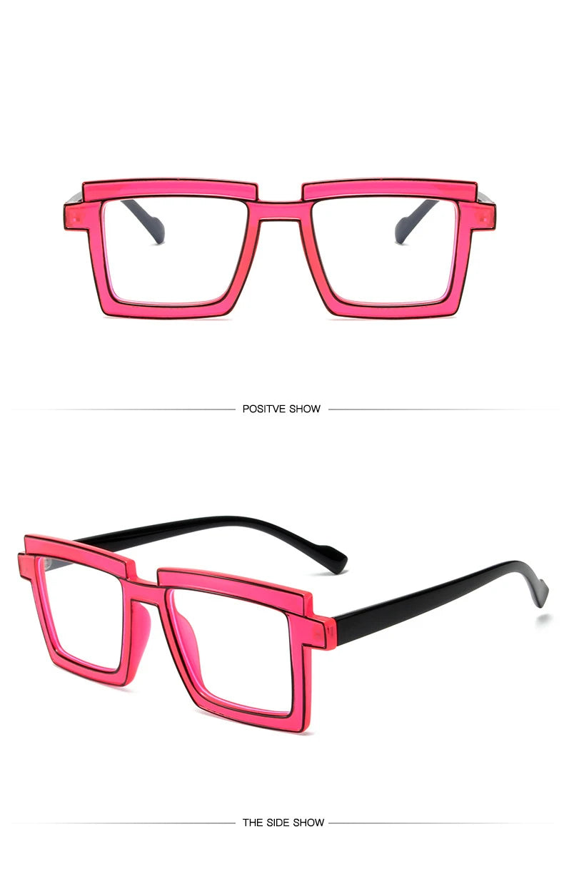 AMAZING Vintage style Square Eyeglasses New Cute Cartoon Style Blue Light Blocking Spectacles Ins Trendy Optical Computer Eyewear