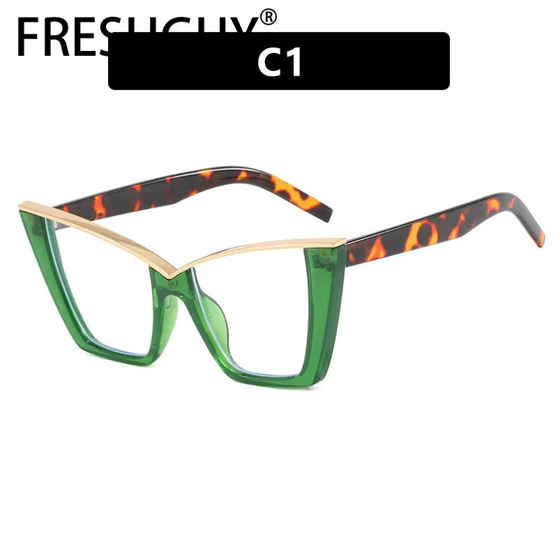 Fashion Optical Glasses Large Frame Anti-blue Light Eyewear Individual Wear 2024 Glasses