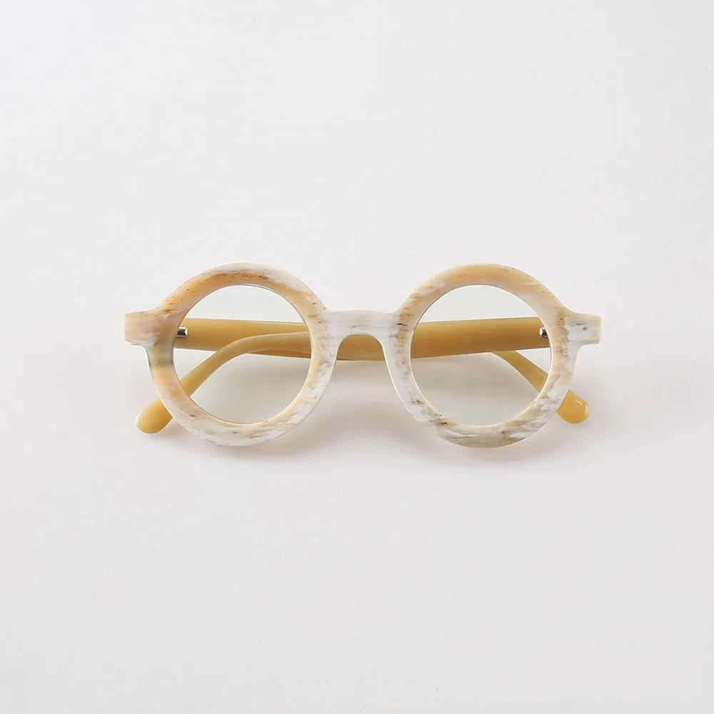 Unique Round frame HANDMADE Natural Subscription Reading Eyeglass Frames Oversize Optical Eyewear