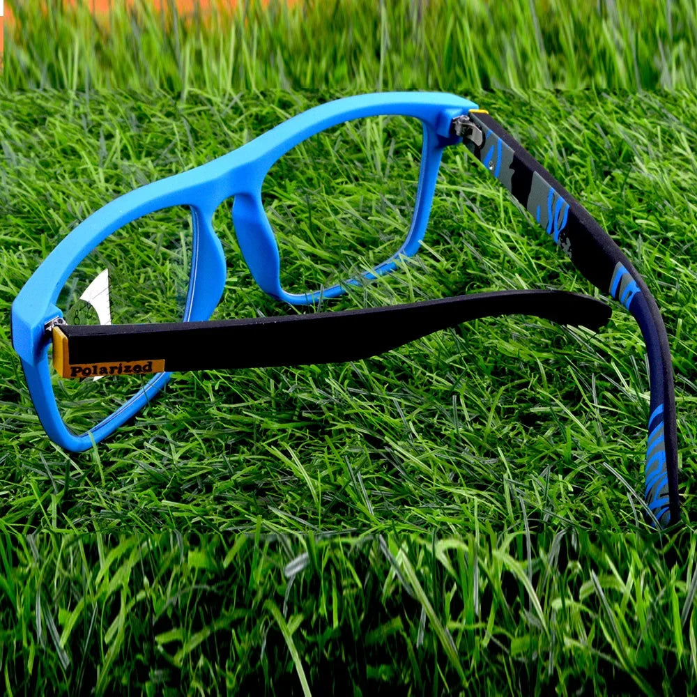 HANDCRAFTED Oversized Square Blue Frame Progressive Multifocal Limited Reading Glasses