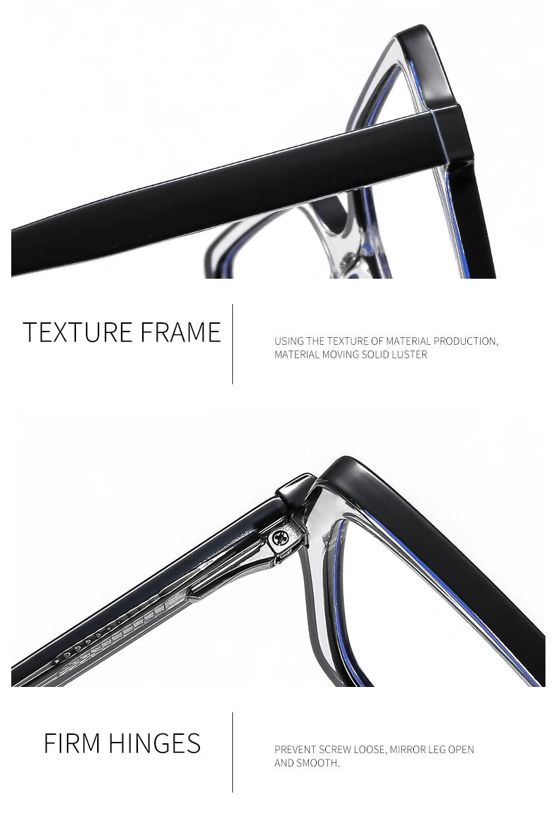 NEW Oversized Square Eyeglasses New Trendy Blue Light Blocking Spectacles Ins Stylish Brand Designer Computer Eyewear