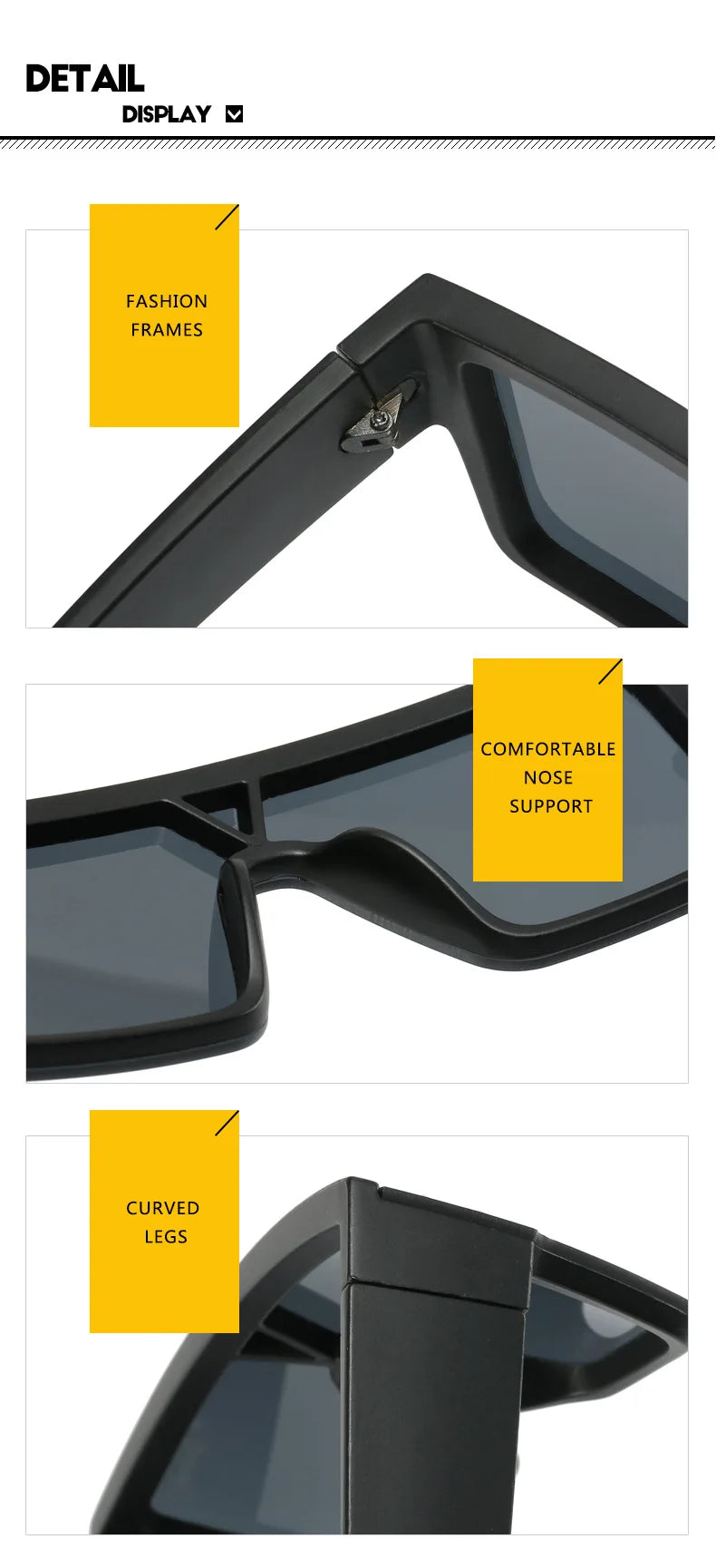 Oversized Monoblock Sunglasses 2024 New Stylish Rimless Gradient Shades Trendy Outdoor UV400 Protection Eyewear