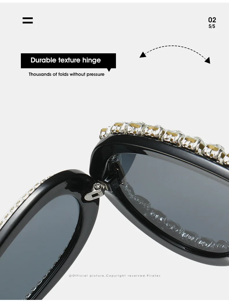 Oversized Punk Rhinestones Sunglasses 2024 Luxury Brand One-Piece Y2K Sports Sun Glasses for Steampunk Eyewear UV400