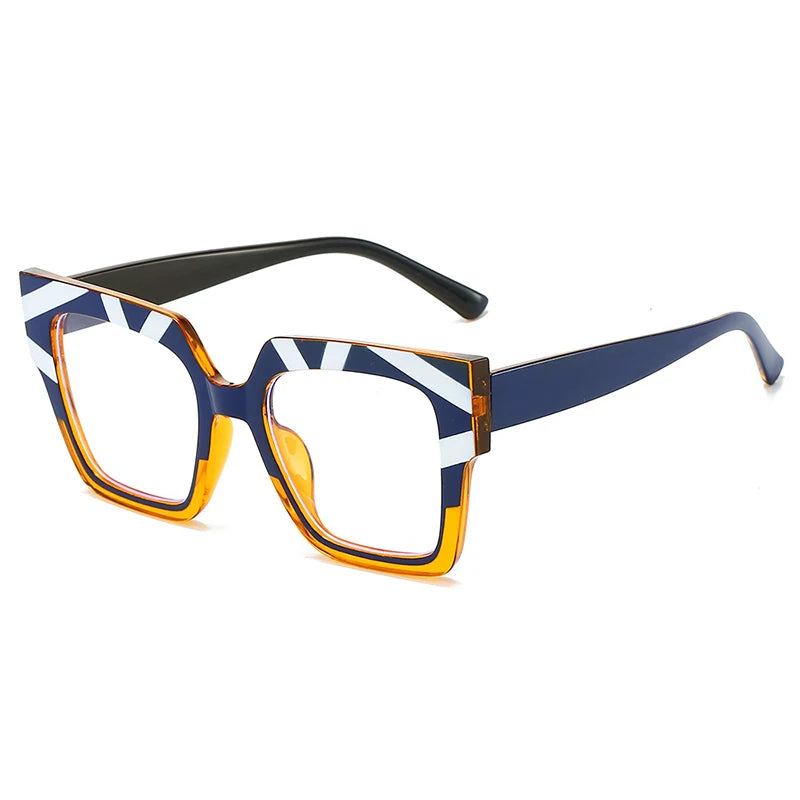 New Style Cat Eye Frame for Glasses Personality Bump Color Eyewear Anti-blue Clear Lens Non-prescription Eyeglasses