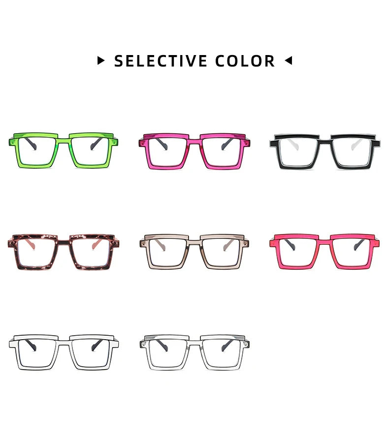 AMAZING Vintage style Square Eyeglasses New Cute Cartoon Style Blue Light Blocking Spectacles Ins Trendy Optical Computer Eyewear