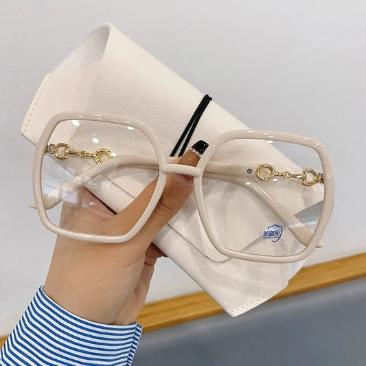 STUNNING Glasses New Oversized Square Eyeglasses Fashion Reading Rectangle Eyewear