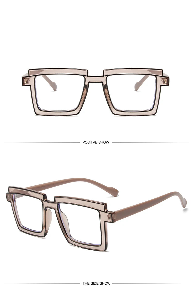 AMAZING Vintage style Square Eyeglasses New Cute Cartoon Style Blue Light Blocking Spectacles Ins Trendy Optical Computer Eyewear