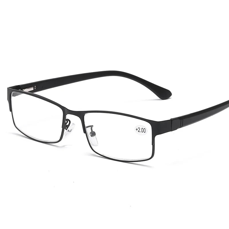 Gafas Readers Eyewear Light Resin Lens Classic Business Reading Glasses Titanium Alloy Frame Glasses