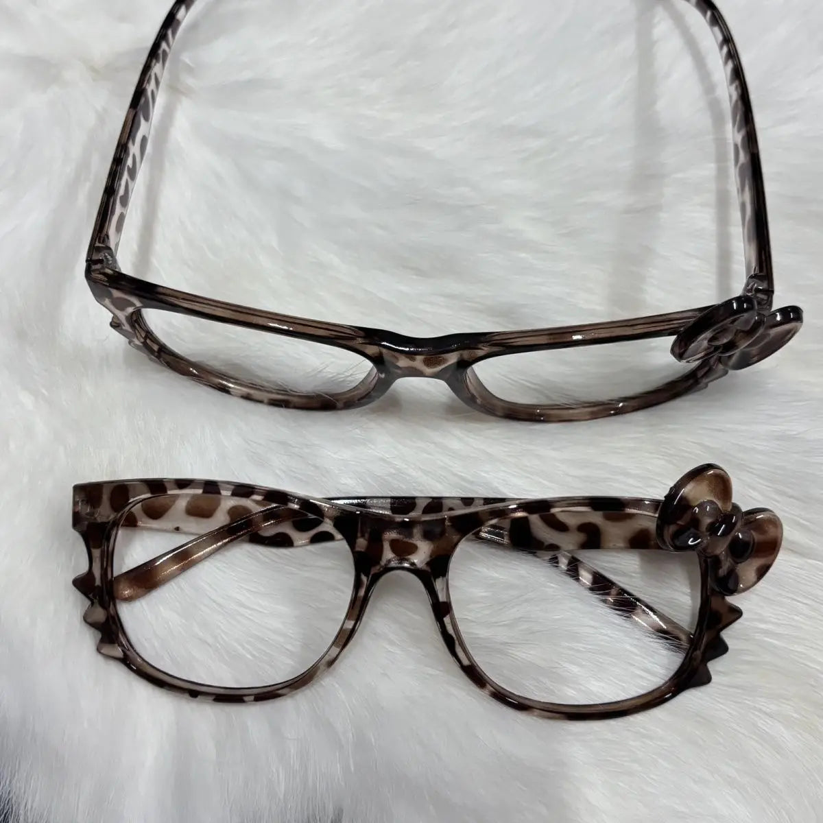 Kawaii Hello Kitty Retro Glasses Y2k Leopard Frames anime kt Cartoon Fashion Photo Props Eyewear Decorative Accessories