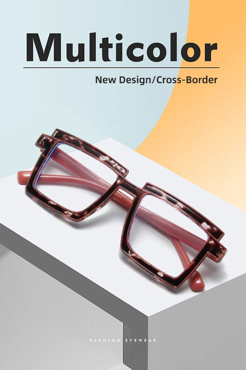 AMAZING Vintage style Square Eyeglasses New Cute Cartoon Style Blue Light Blocking Spectacles Ins Trendy Optical Computer Eyewear