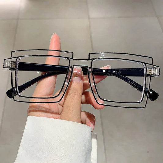 AMAZING Vintage style Square Eyeglasses New Cute Cartoon Style Blue Light Blocking Spectacles Ins Trendy Optical Computer Eyewear