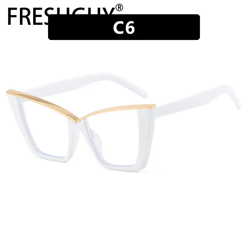 Fashion Optical Glasses Large Frame Anti-blue Light Eyewear Individual Wear 2024 Glasses