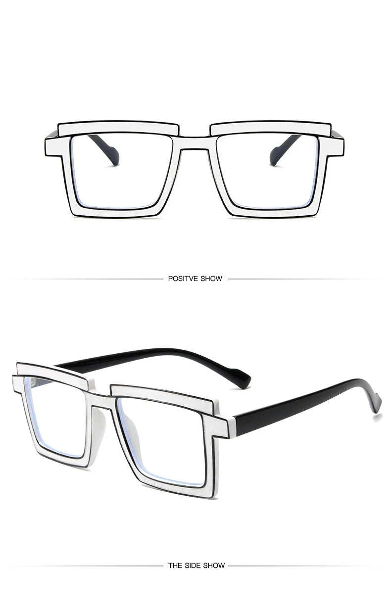 AMAZING Vintage style Square Eyeglasses New Cute Cartoon Style Blue Light Blocking Spectacles Ins Trendy Optical Computer Eyewear