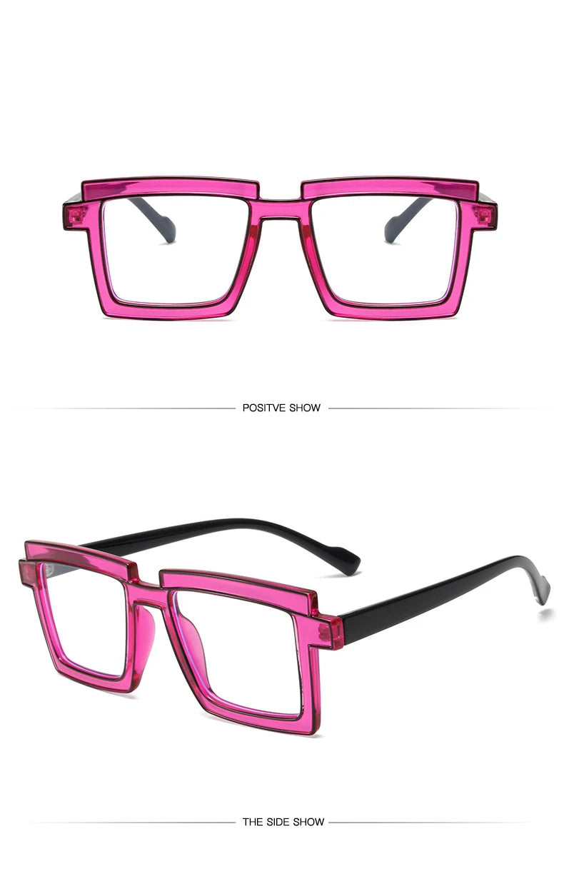 AMAZING Vintage style Square Eyeglasses New Cute Cartoon Style Blue Light Blocking Spectacles Ins Trendy Optical Computer Eyewear