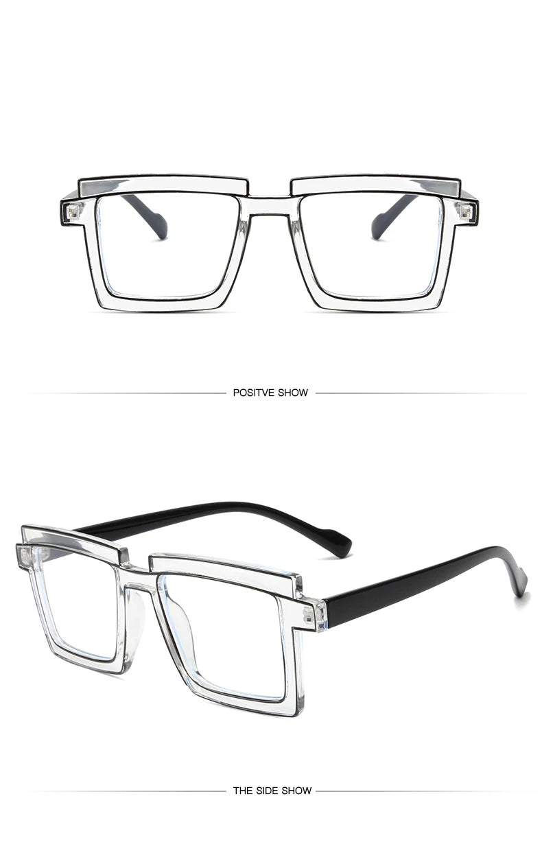 AMAZING Vintage style Square Eyeglasses New Cute Cartoon Style Blue Light Blocking Spectacles Ins Trendy Optical Computer Eyewear