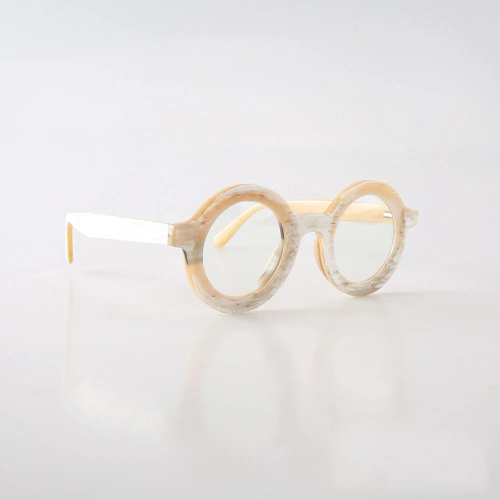 Unique Round frame HANDMADE Natural Subscription Reading Eyeglass Frames Oversize Optical Eyewear