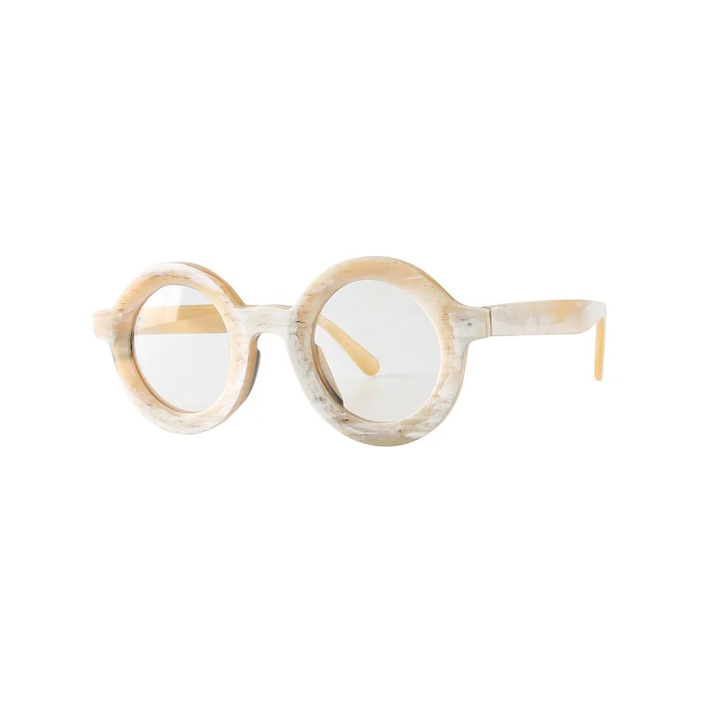 Unique Round frame HANDMADE Natural Subscription Reading Eyeglass Frames Oversize Optical Eyewear