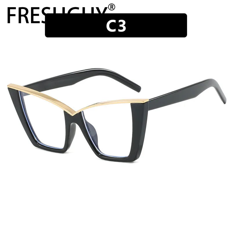 Fashion Optical Glasses Large Frame Anti-blue Light Eyewear Individual Wear 2024 Glasses