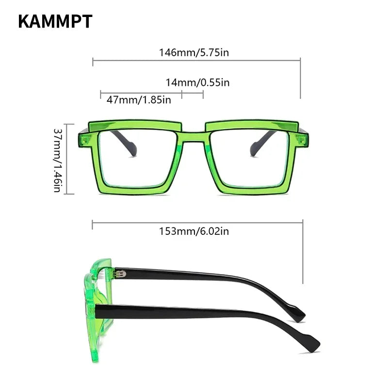 AMAZING Vintage style Square Eyeglasses New Cute Cartoon Style Blue Light Blocking Spectacles Ins Trendy Optical Computer Eyewear