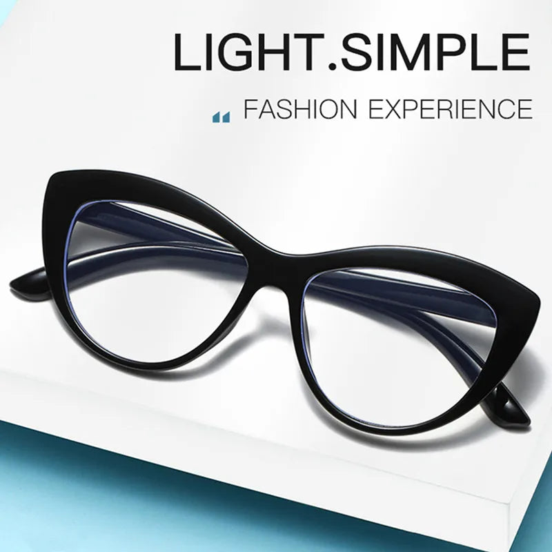 New 1PC Eyeglasses Frames for Women Sexy Cat Eye Glasses Frame Red Black Clear Optical Spectacles Blue Light Blocking Glasses