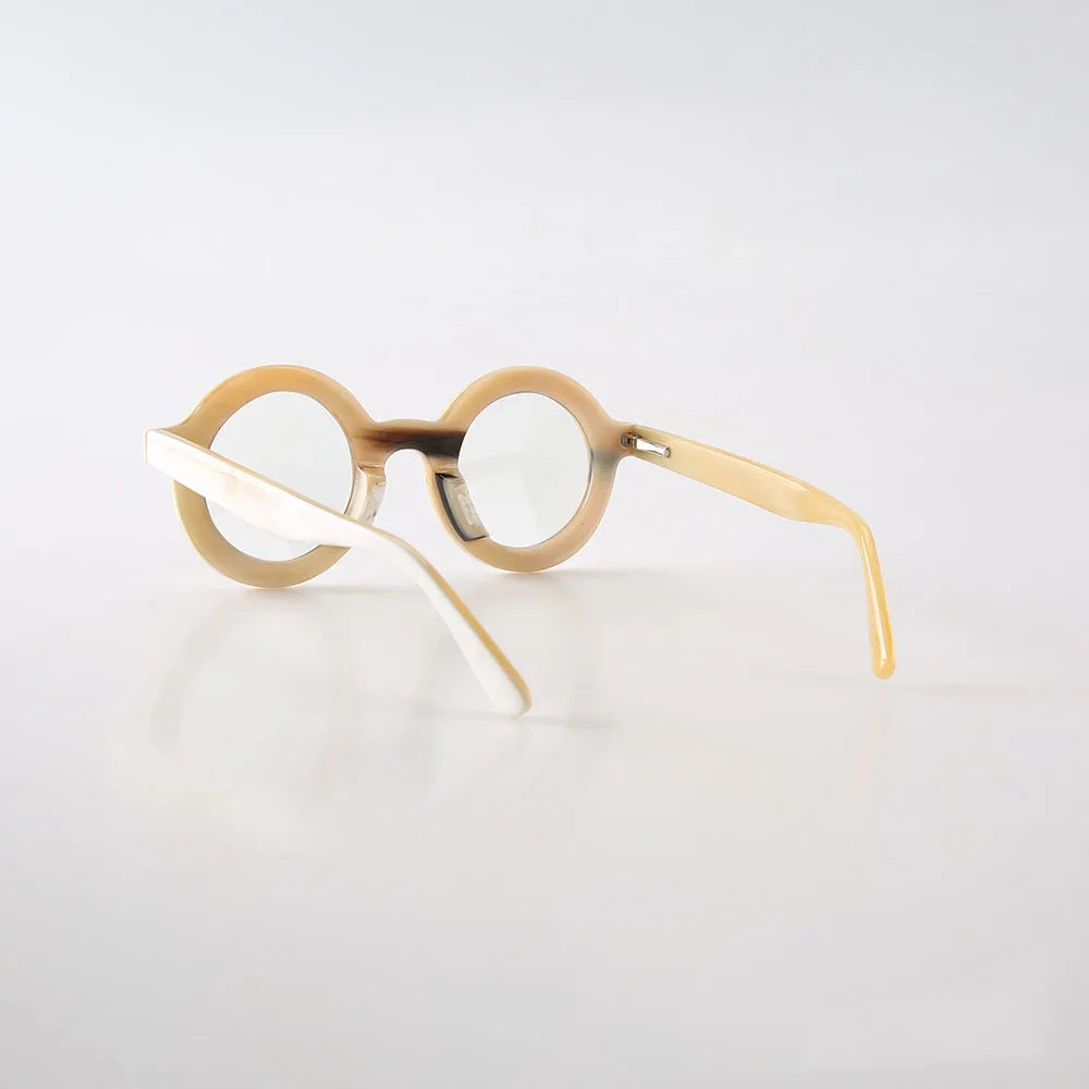 Unique Round frame HANDMADE Natural Subscription Reading Eyeglass Frames Oversize Optical Eyewear