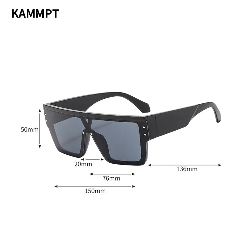 Oversized Monoblock Sunglasses 2024 New Stylish Rimless Gradient Shades Trendy Outdoor UV400 Protection Eyewear