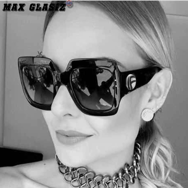 Street Shot Retro New Arrival Color Large Frame Three-Color Frame Sunglasses Custom Luxury Color LCD Trendy Cool Sunglasses