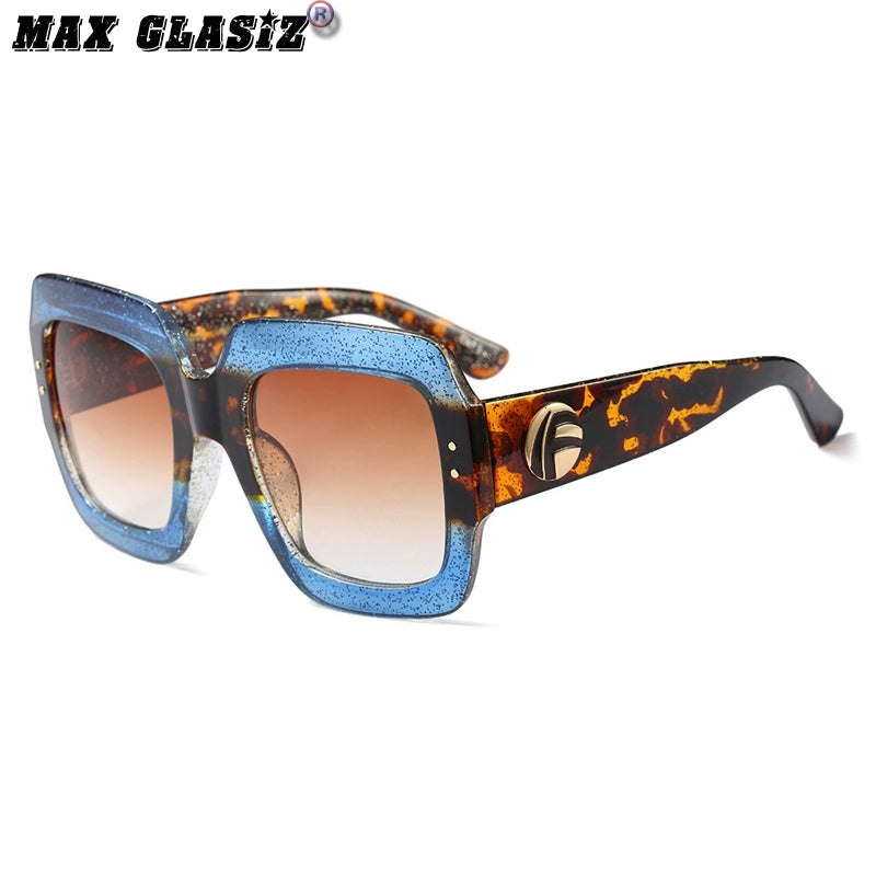 Street Shot Retro New Arrival Color Large Frame Three-Color Frame Sunglasses Custom Luxury Color LCD Trendy Cool Sunglasses